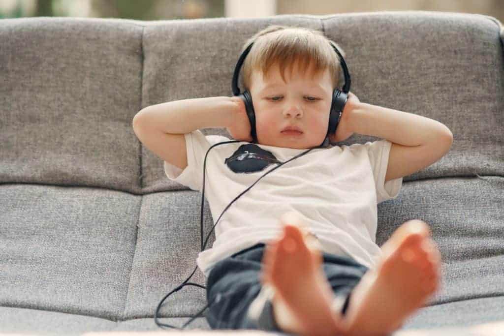 Small Kid Listening To Music