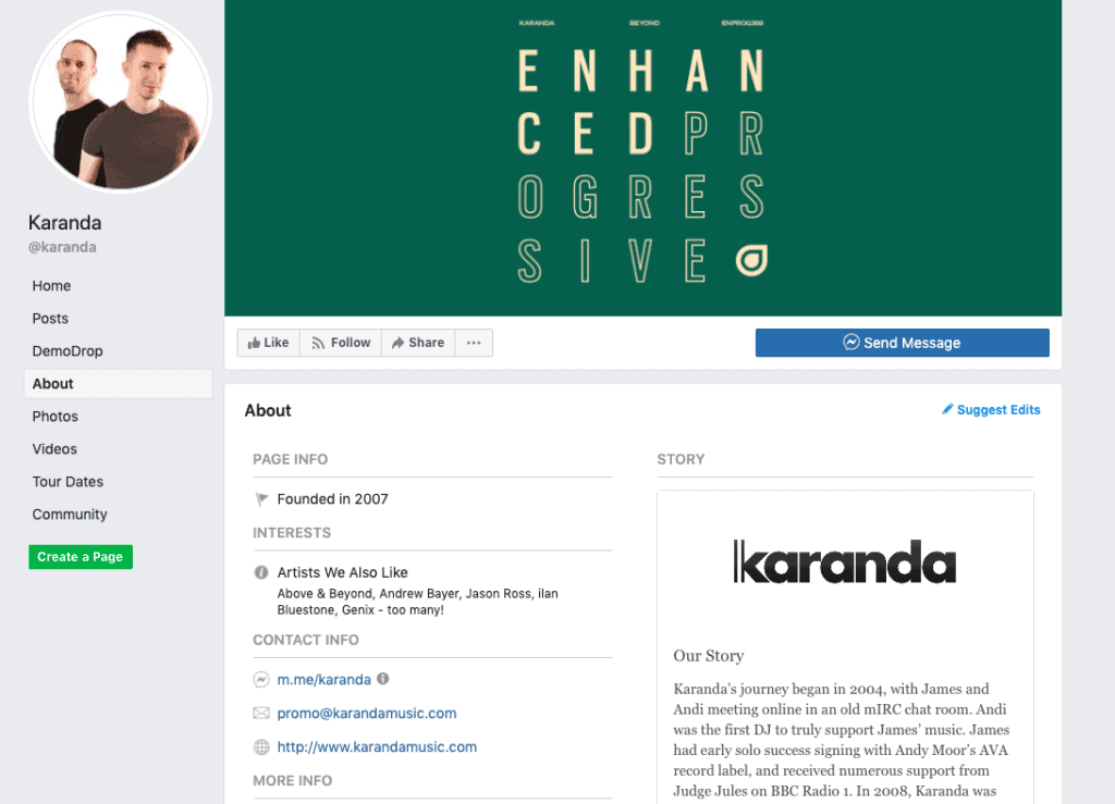 Karandas Facebook Page