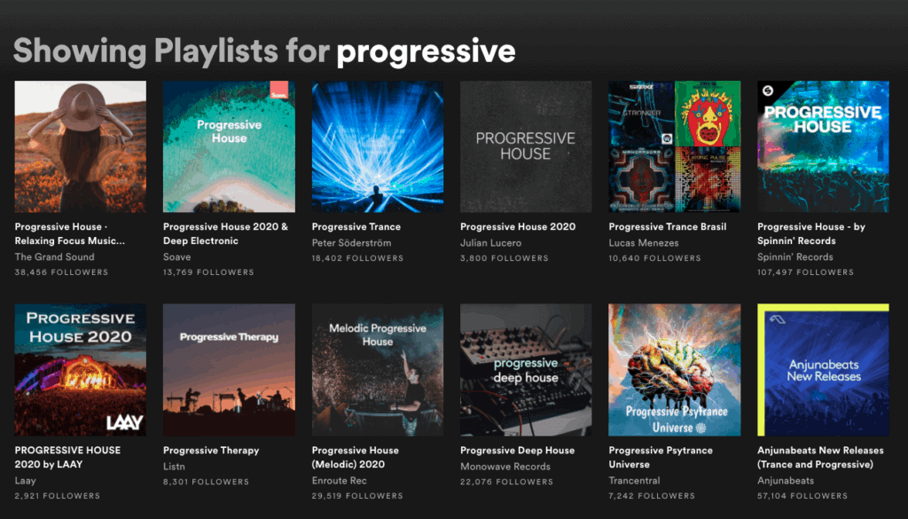 Spotify Progressive Playlists